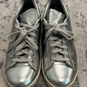 Silver Athletic Shoes